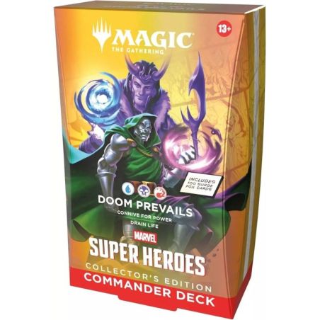 DECK COMMANDER COLLECTOR MAGIC THE GATHERING - MARVEL SUPER HEROES - DOOM PREVAILS - ENG